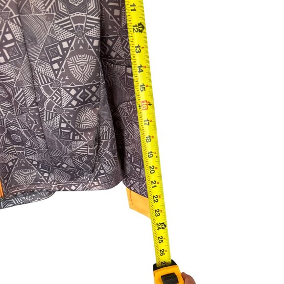 Mondetta Grand Prix Mondial Men's Hooded Jacket Gray Orange L Tribal Pattern - Picture 8 of 10